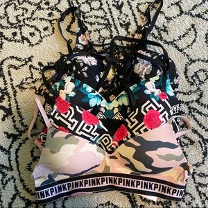 4 Victoria Secret PINK Push Up Bras